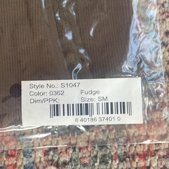 Seamless V neck crop Brown - Picture 3 of 4